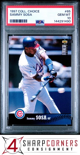 1997 COLLECTOR'S CHOICE #65 SAMMY SOSA CUBS POP 4 PSA 10