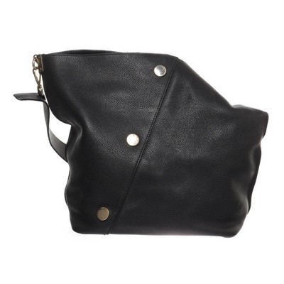 Uterqüe, Umhängetasche, Damen, Leder/Baumwolle, Schwarz, 27, 17, 32 cm #hQX