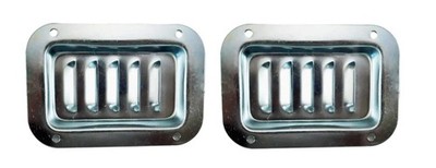 (2 PACK) PENN ELCOM D0516Z Recessed Vented Louver Dish w/ Mounting Screws - ZINC