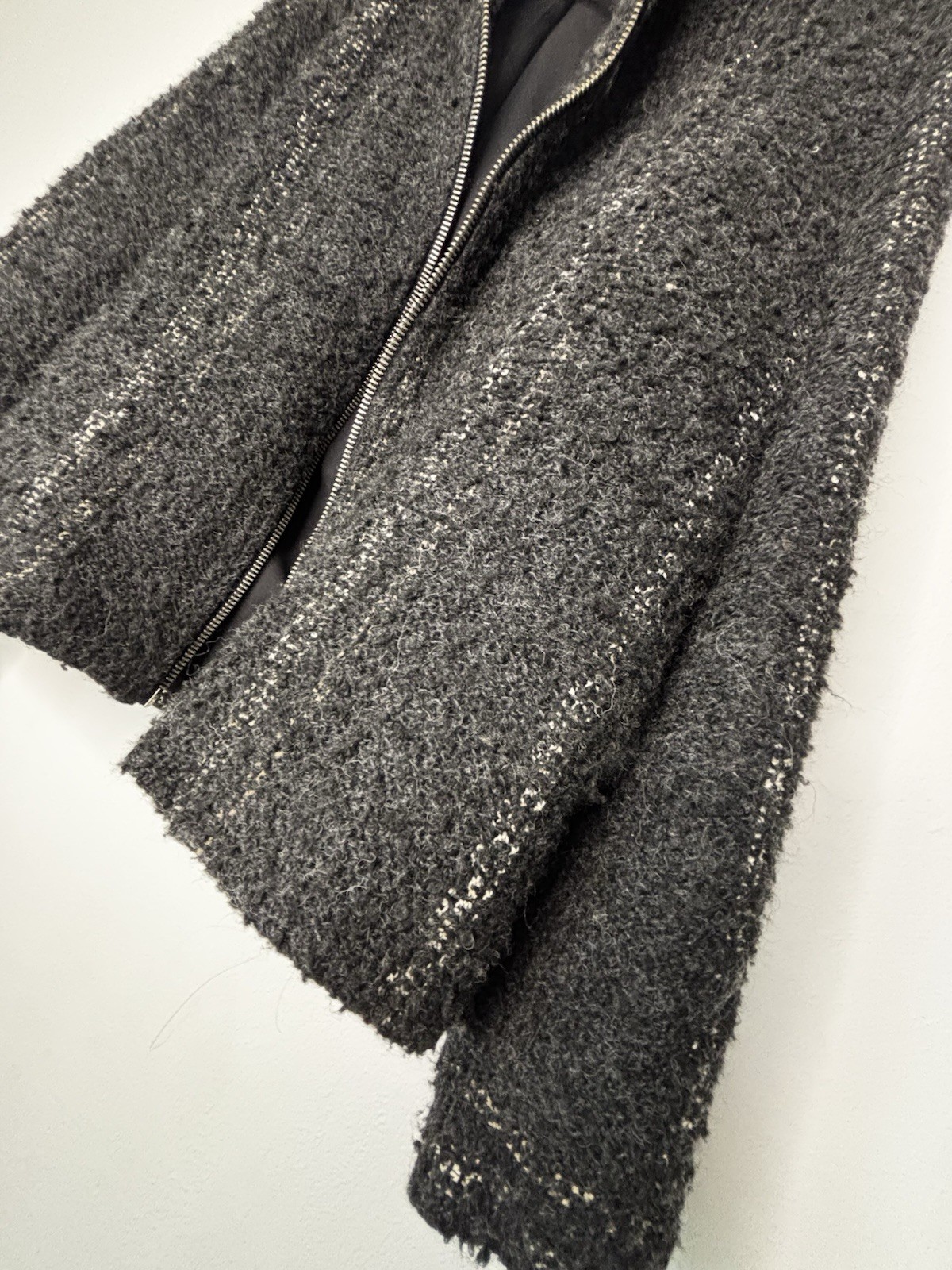 ZARA Black Collared Full Zip Jacket Solid Lined W… - image 2