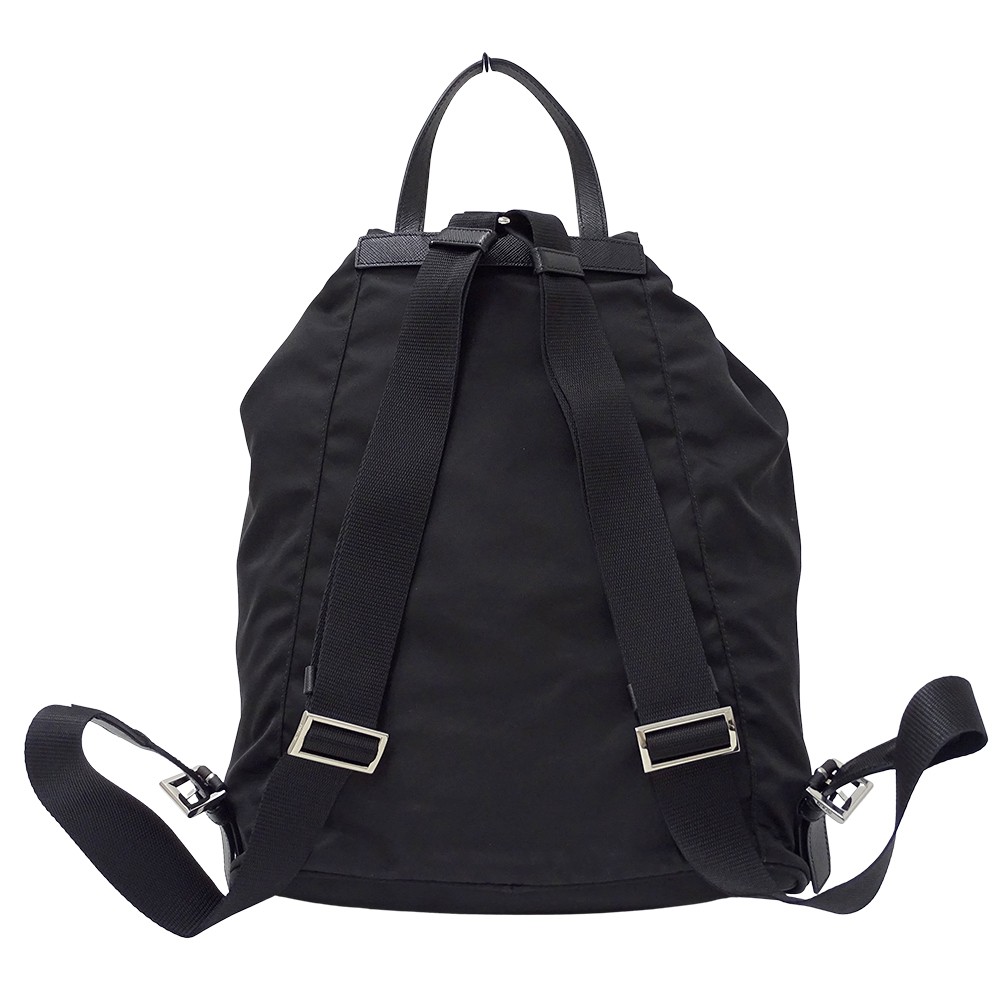 PRADA Bag Women s Brand Rucksack Backpack Nylon Black 1BZ032 Black Logo Stylish thumbnail 2