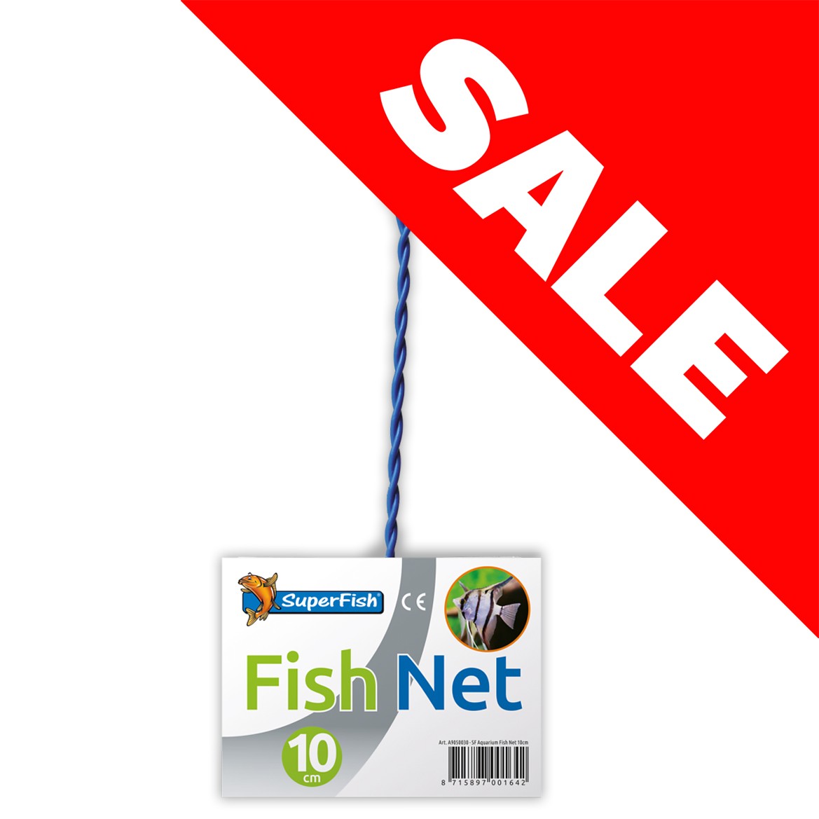 Superfish Fish Net 10cm Fine Mesh Catching Tropical Goldfish Aquarium Pond Tank