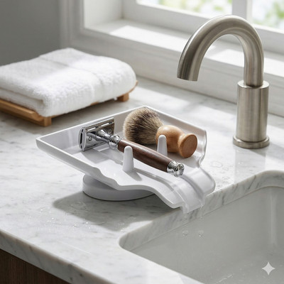 1pcs Soap Dishes Holder Self Draining Shape Box Saver Suction Cup Bathroom