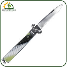 COLTELLO DA CACCIA PROFESSIONALE DE LUCA LAMA ACCIAIO INOX AFFILATA MANICO CORNO