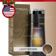 Polar-Hair Dye Shampoo Polar Hair Care Shampoo 200ML/6.7 OZ 【Light Brown】