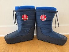 Vintage Moon Boots Blue Red Circle Logo Size 11 - 12 w/ Liners 80s Retro