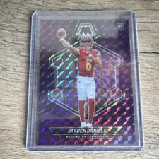 2024 Panini Mosaic Jayden Daniels Washington Commanders Purple Prizm Rc #302 /49