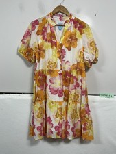 Womans ÇECE Pullover Boho Knee Length Sun Dress Large Multicolor 