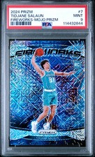 2024 PANINI PRIZM FIREWORKS MOJO PRIZM #7 TIDJANE SALAUN 12/25 PSA 9
