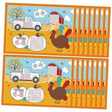 Thanksgiving Placemats  16 Count Kids Coloring Activity Placemats for Table