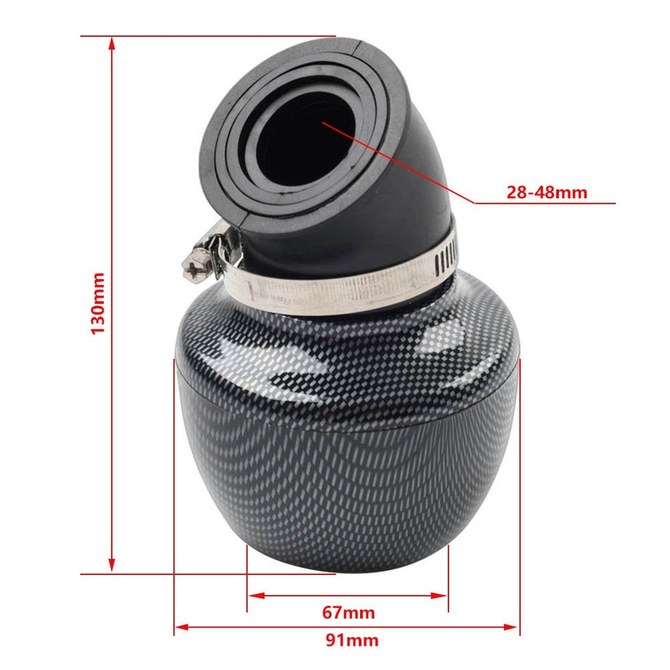 Orange Pit ATV Scooter Air Intake Filter Cone Pod 28MM/35MM/42MM ...