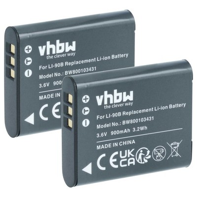 2x Akku für OM System Tough TG-7 900mAh 3,6V