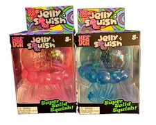 NeeDoh Jelly Squish LOT OF 2 Viral Nee Doh Jellyfish Squishy Super Solid New