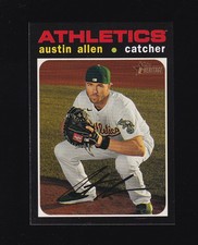 2020 Topps Heritage Austin Allen #666 Oakland Athletics