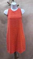 Gap Orange & White Dot High Neck Sleeveless Swing Dress Size XS
