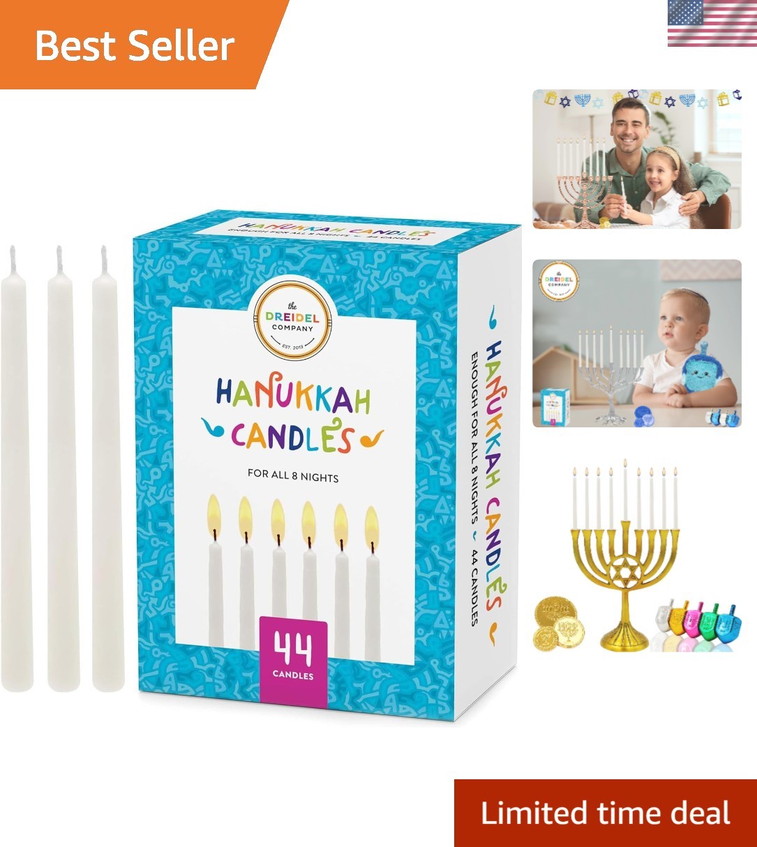 For A Elegant Chanukah Menorah &ndash; Unscented & Smokeless