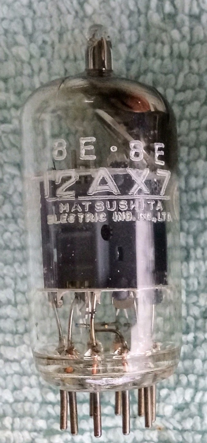 Vintage Elektronenröhre - Type 12AX7 (ECC83) / Matsushita, USA / geprüft (N)OS 