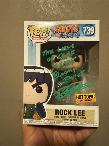 Brian Donovan Signed Funko Pop 739 Naruto Shippuden Rock Lee Hot Topic JSA COA