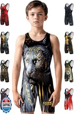 Exxact Sports Sublimated Youth Wrestling Singlet For Boys, Premium Powerlifti