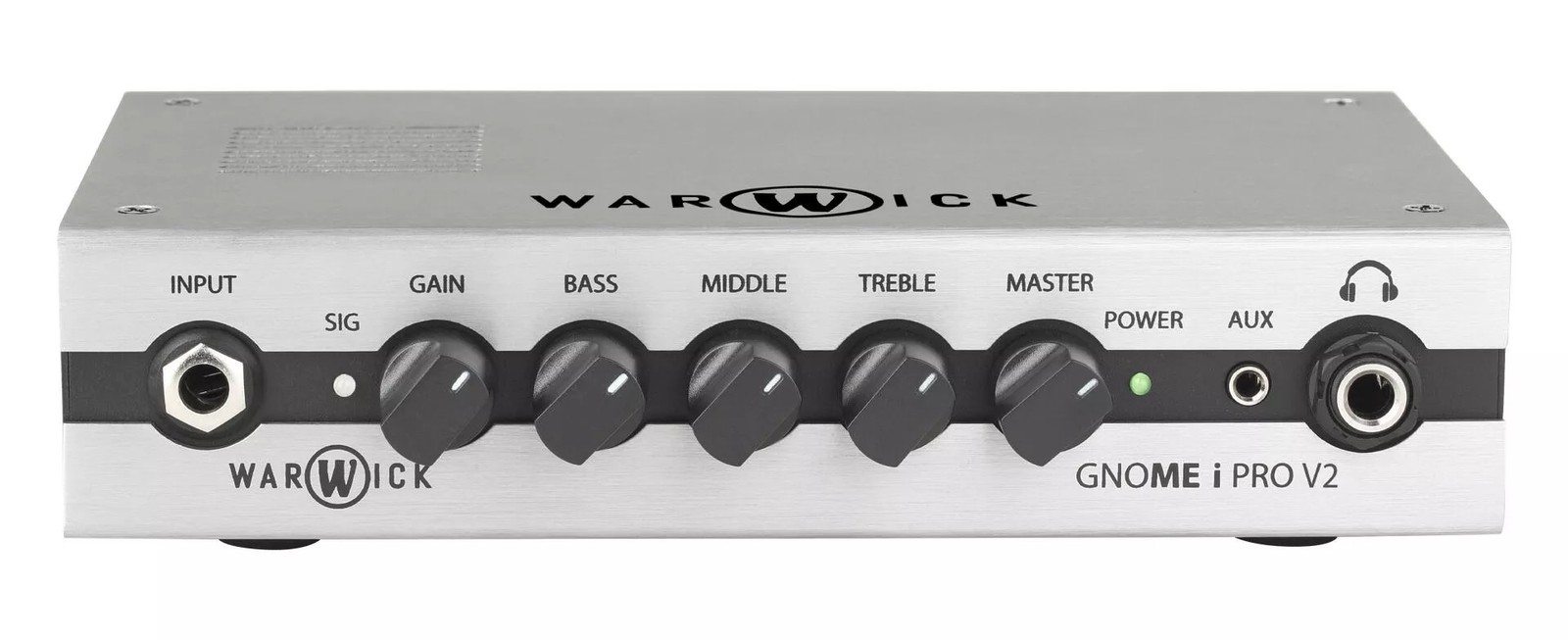 Warwick Gnome i Pro V2 Bass Amplifier Head, 300W, Silver
