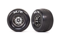 Traxxas 9475x - Mickey Thompson Et Rear Drag Tires On Weld Wheels Bk Chrome 2