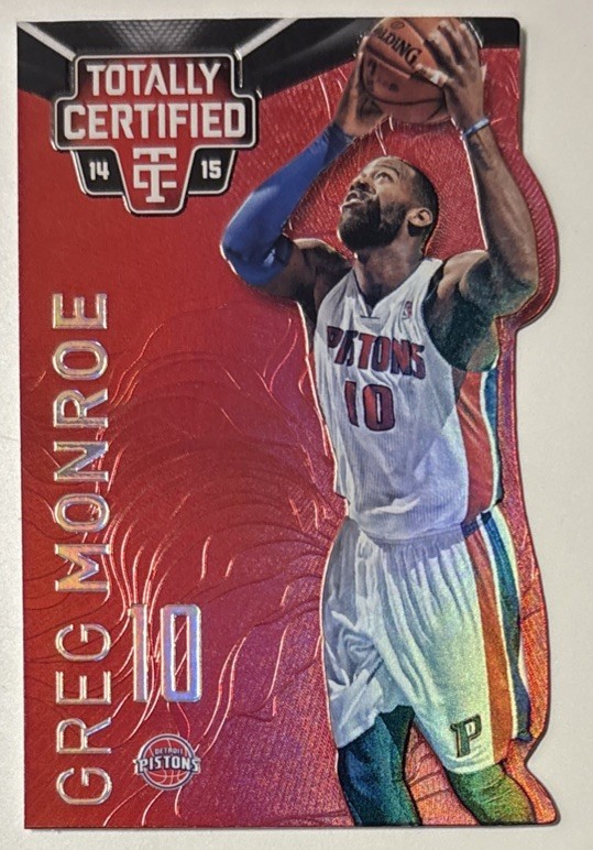 2014-15 Totally Certified Greg Monroe Platinum Mirror Red Die Cuts #014/135