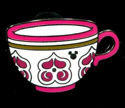 DLR Mad Tea Party Cups Burgundy 2015 Hidden Mickey Disney Pin 112216