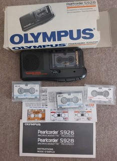 Olympus Pearlcorder S928 Microcassette Recorder Aufnahme & Diktiergerät OVP
