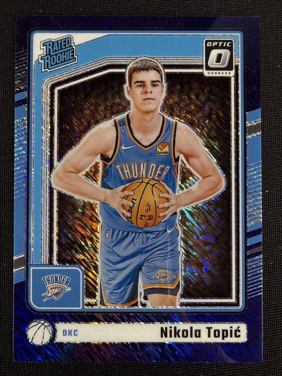Nikola Topic Rated Rookie RC 2024-25 Donruss Optic Purple Shimmer Prizm  #278