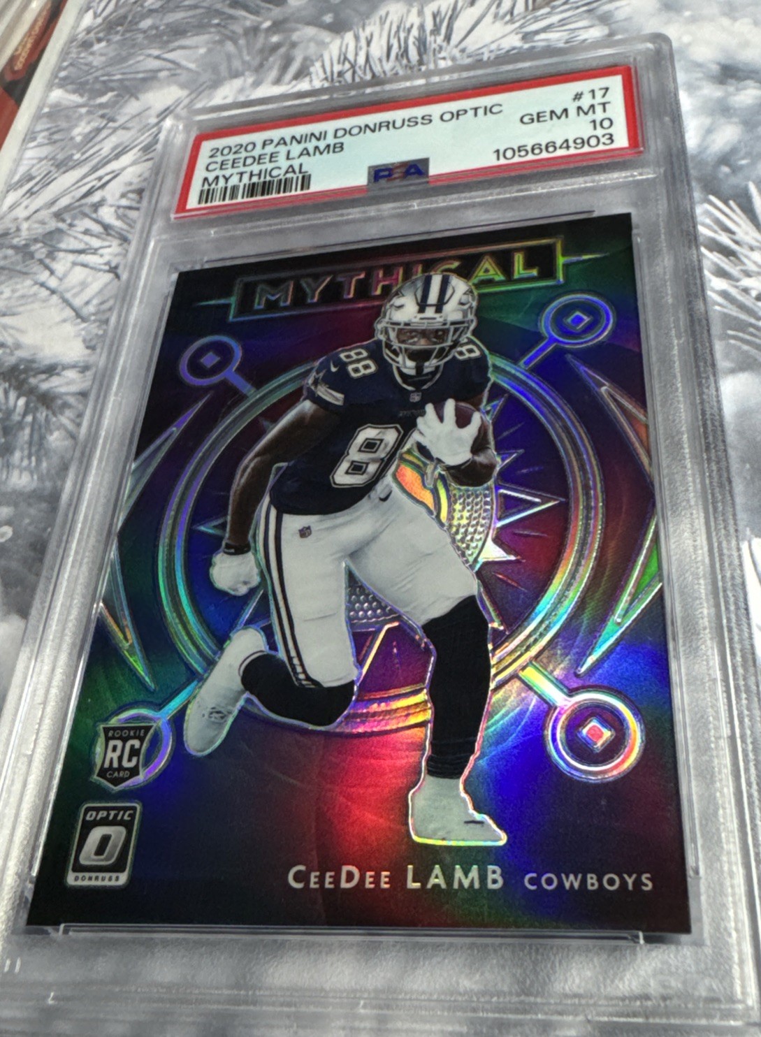 CEEDEE LAMB 2020 DONRUSS OPTIC RC ROOKIE MYTHICAL #17 PSA 10 #MY-17 Low Pop