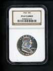 1962 US Franklin Half Dollar 50c .50 NGC PF67 Cameo Proof Choice Gem Brght White