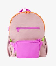 NWT B IS The Kids Backpack in Atlas Pink with Detachable Fanny Pack Bum Bag