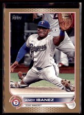 2022 Topps Gold Andy Ibanez Texas Rangers #383 /2022