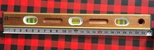Vintage Johnson Level & Tool  24” Mason Mahogany Brass 524 USA 6 Vial Bubble NOS