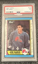 1989-90 Topps - Joe Sakic #113 (Rookie Card) HOF PSA 7 NM. rookie card picture