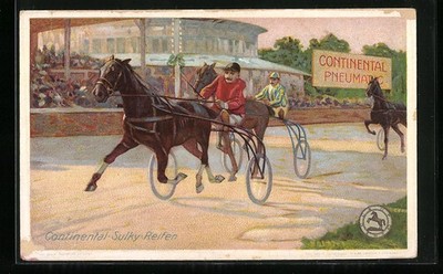 Lithographie Reklame für Continental-Sulky-Reifen 