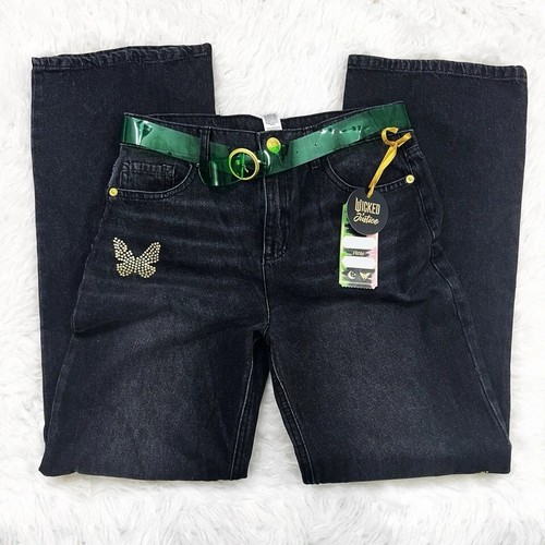 Wicked X Justice Girls Soft Stretchy Comfy Baggy Jeans Sz 10 - Picture 6 of 10
