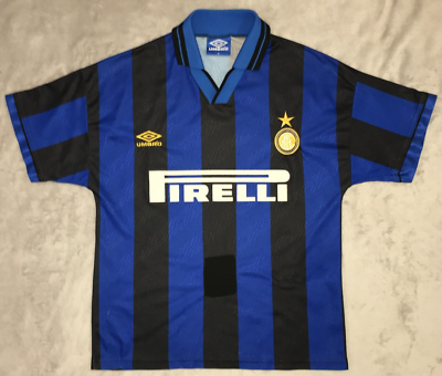 Inter Milan 1995 - 1996 RARE vintage home Umbro shirt size M | eBay