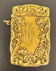 14k Gold match safe Battin  Co Art Nouveau flower Vesta Case circa 1900