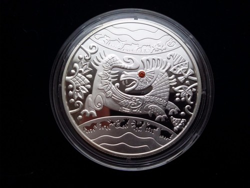 Ukraine 5 UAH Lunar "Year of the Dragon" Coin with Rubies,2011 year - 第 1/4 張圖片