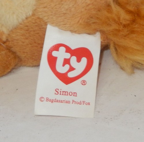 Ty Alvin and the Chipmunks SIMON 6" Beanie baby plush toy Blue Xmas - Bild 5 von 5