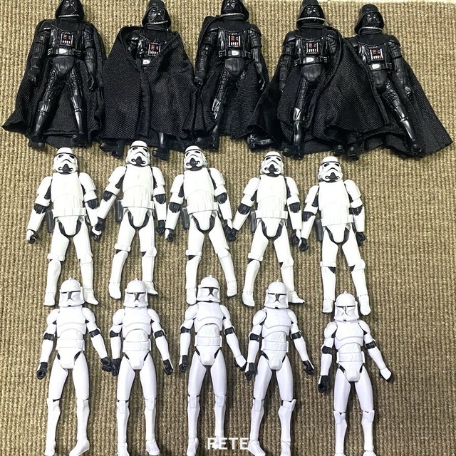 Lot Star Wars The Clone Wars Stormtroopers Clone Trooper No.5 Darth Vader Figure Lot Star Wars The Clone Wars Stormtroopers Clone Trooper No.5 Darth Vader Figure