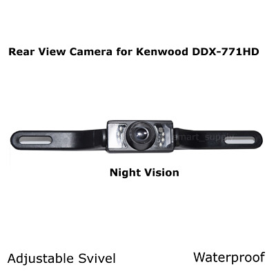 New Rear View Camera Backup License Plate Night for Kenwood DDX-771HD DDX771HD