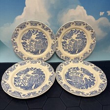4Broadhurst Potteries Early Willow Pattern Scalloped Side Plate 17cm V Good Cond