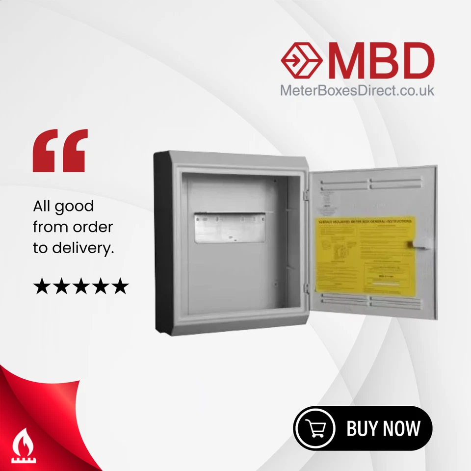 UK Standard Mark 2 Surface Mounted Gas Meter Box (510 x 408 x 242mm) - Image 3 of 3
