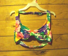 Womens Multi-Colored Bikini Top Underwire Size Small Missing Removeable Pads