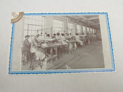 H141 postcard Glaze dippers at Detroit Spark Plug Factory 1912 1979 reprint