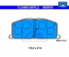 Brake pad set, disc brake ATE 13.0460-5976.2 for Toyota