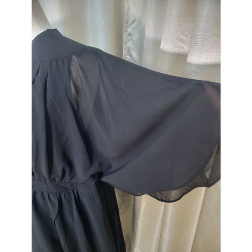 NWT City Chic Black V neck Faux Wrap Dress Size 22 - Picture 4 of 8