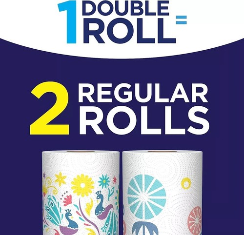 Sparkle Pick-A-Size Papierhandtücher Spirited Prints 6 Doppelrollen = 12 Normal - Bild 2 von 4